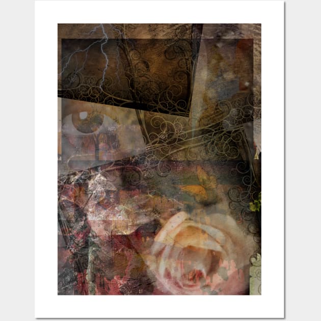 Rose flower in grunge abstract Wall Art by rolffimages